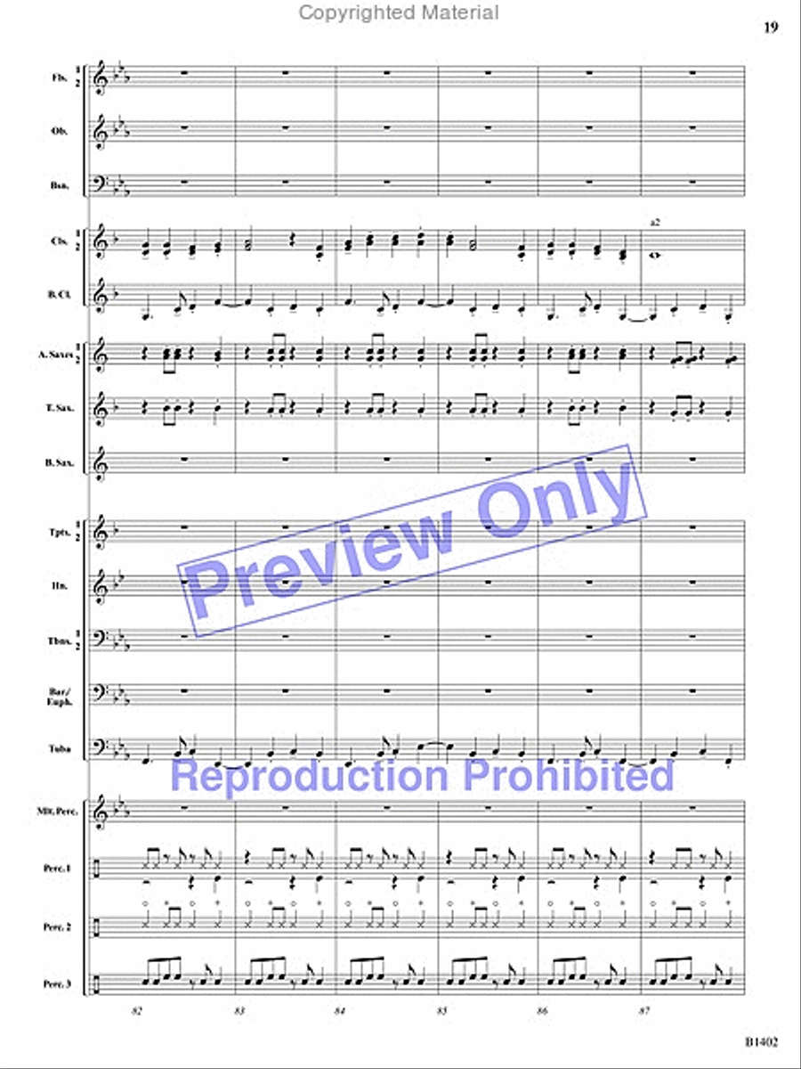 A Jammin' Caribbean Christmas Concert Band scores gallery preview page 18