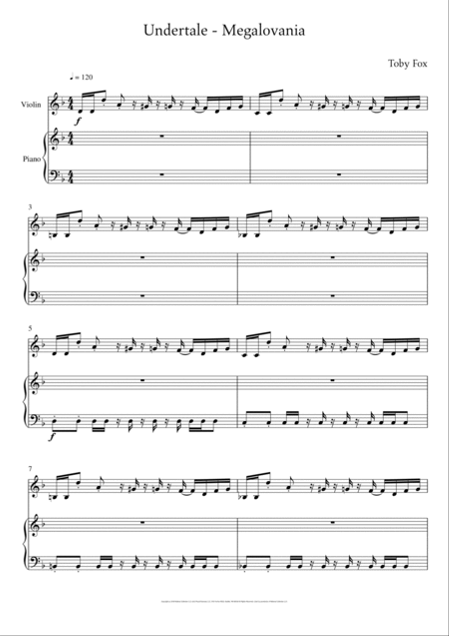 MEGALOVANIA (from Undertale) Small Ensemble scores gallery preview page 2