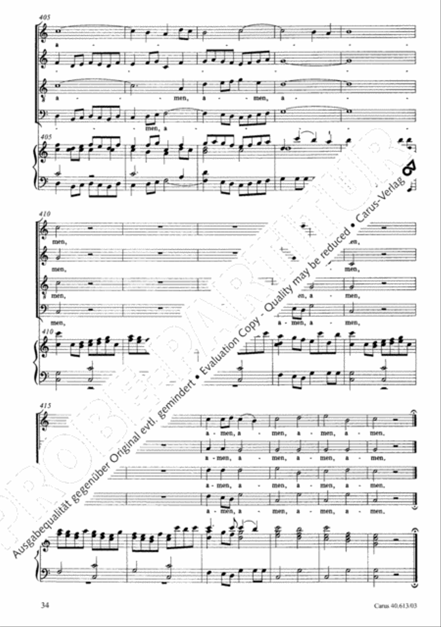Mass in C (Missa in C) 4-Part scores gallery preview page 35