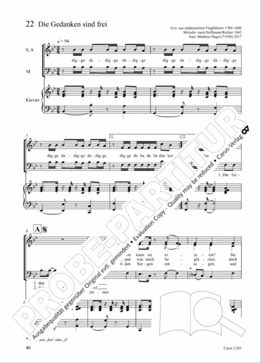 Loreley. Folk songs for choir (Loreley. Volkslieder fur Chor) Choir scores gallery preview page 53