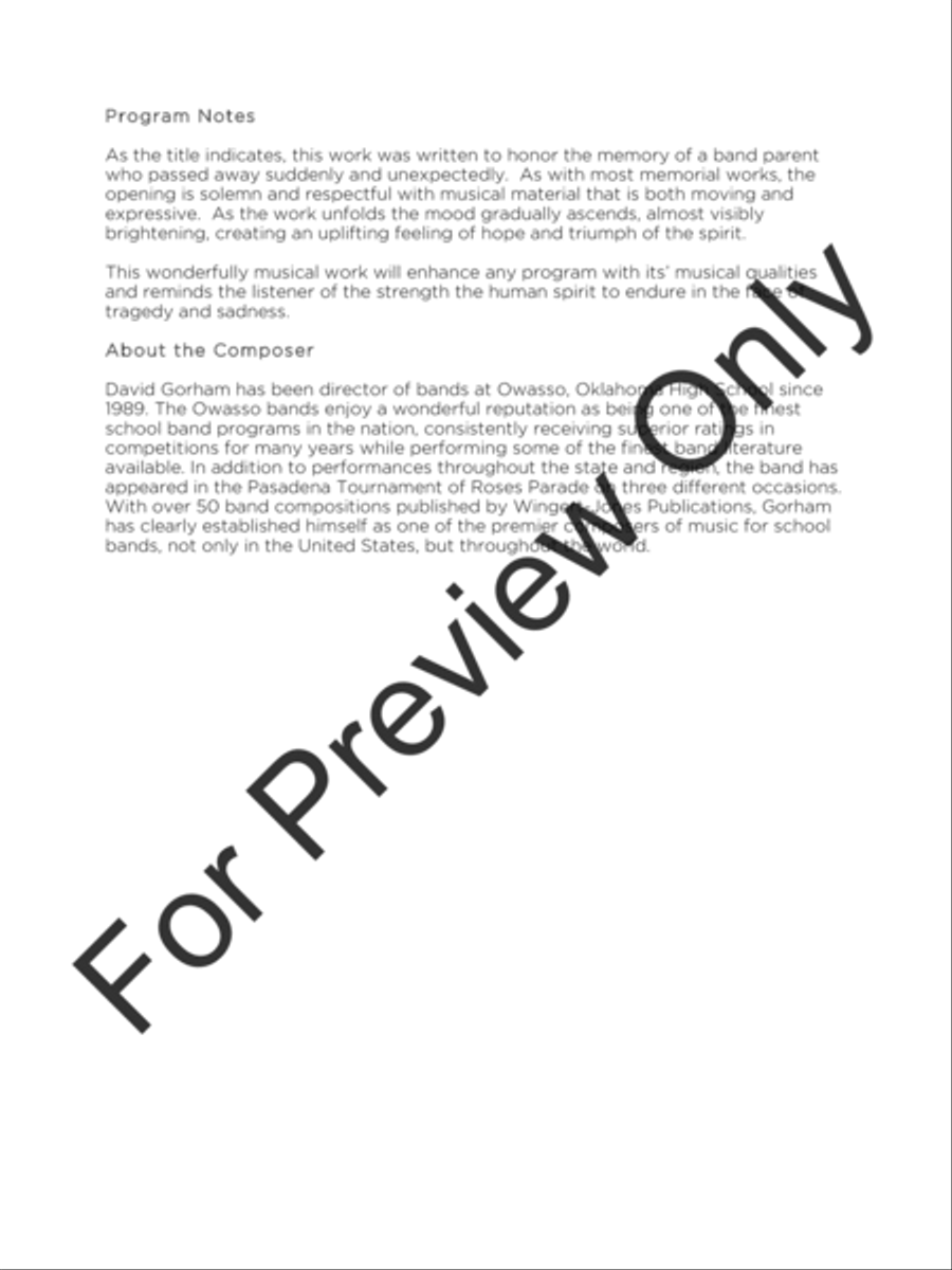 Tribute Concert Band scores gallery preview page 3