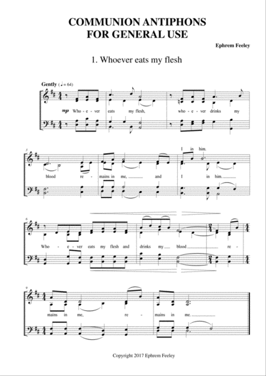 Communion Antiphons for General Use 4-Part scores gallery preview page 3