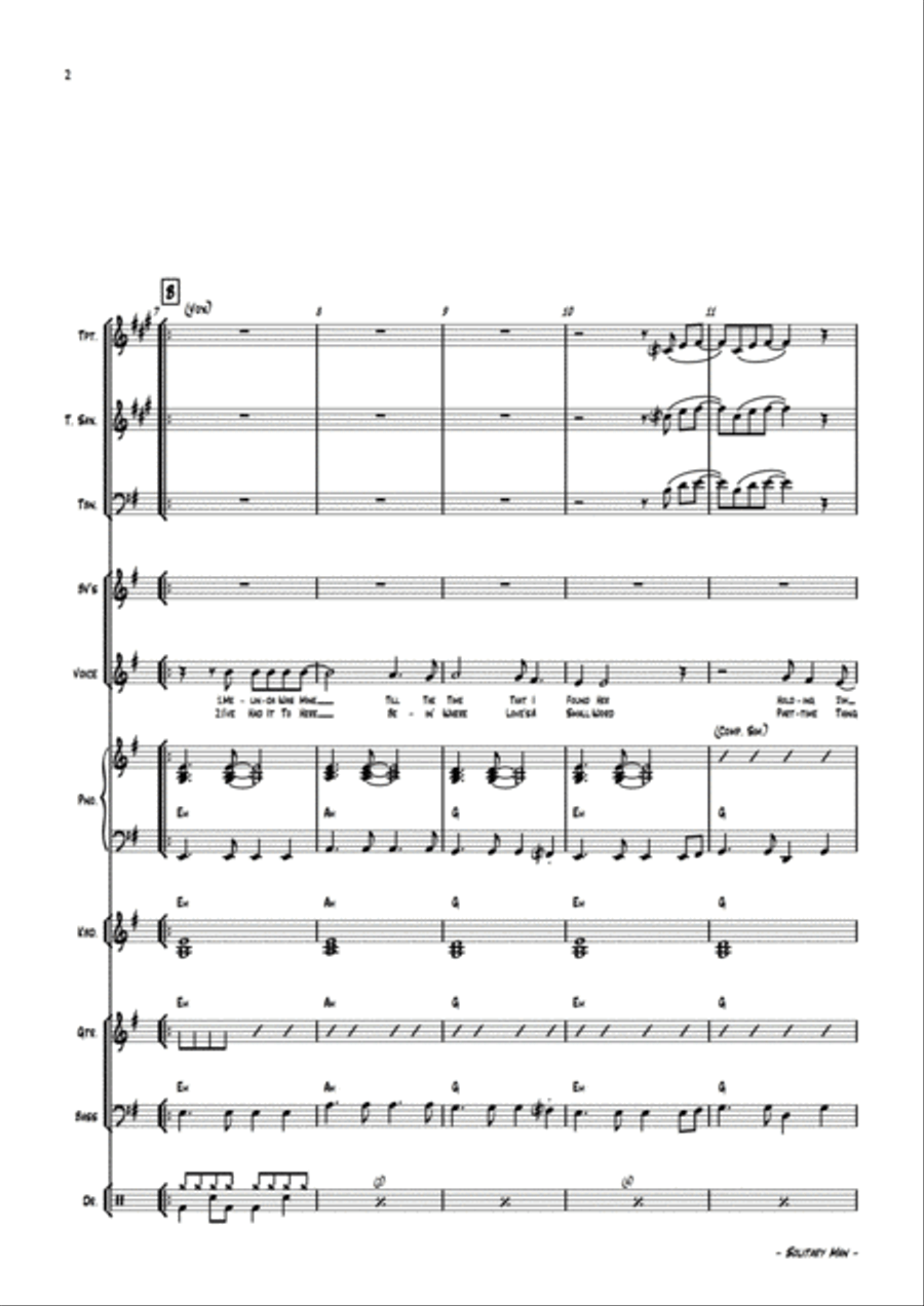 Solitary Man Large Ensemble scores gallery preview page 5
