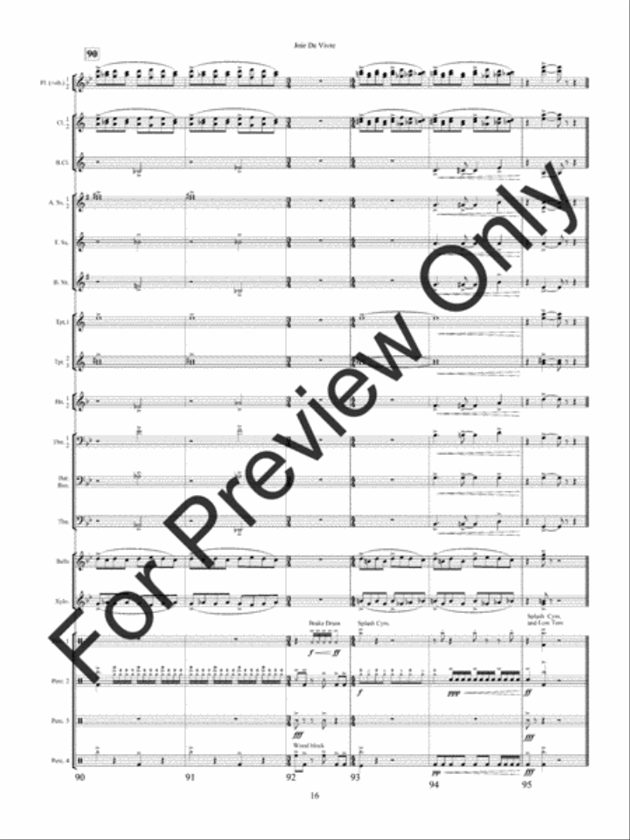 Joie De Vivre Concert Band scores gallery preview page 19