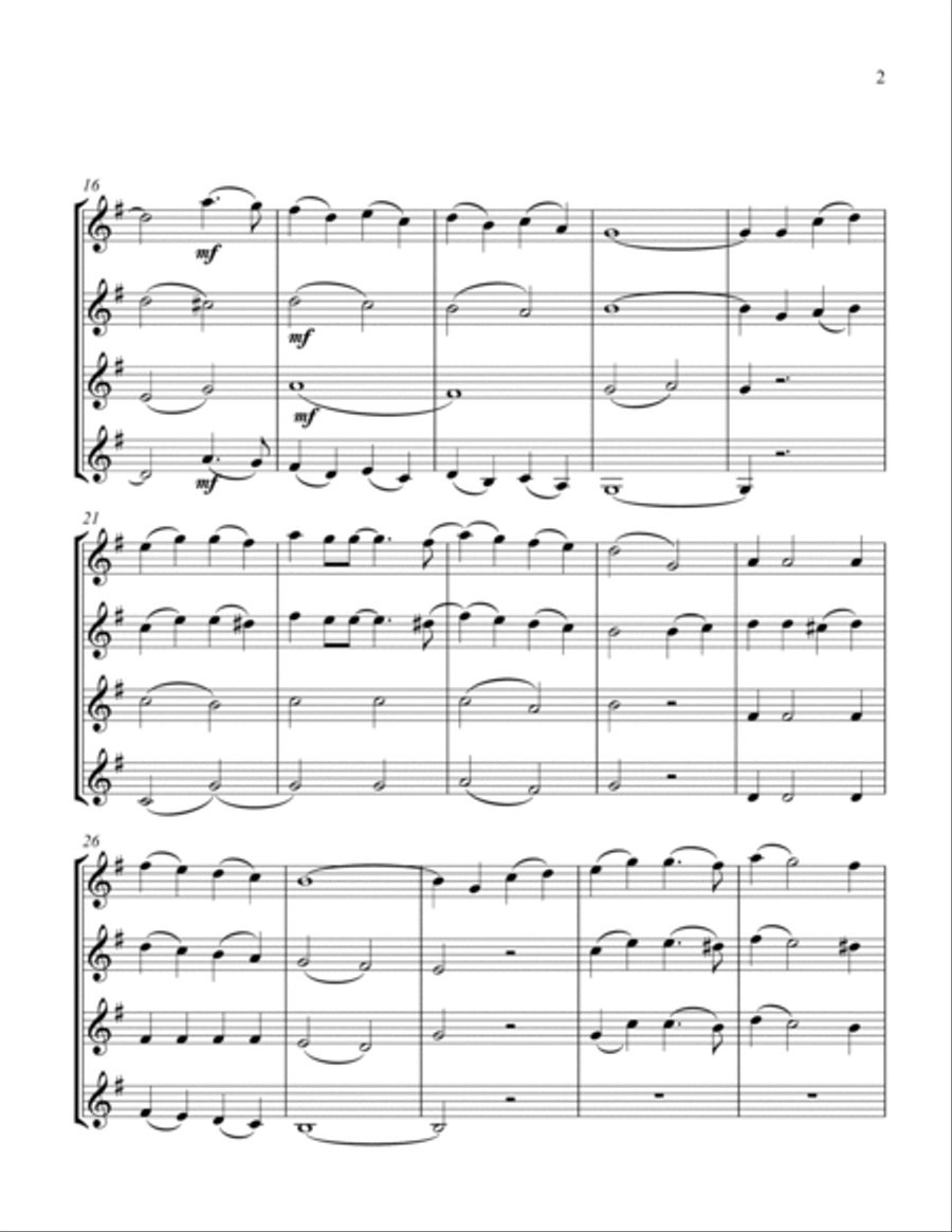 (There's No Place Like) Home For The Holidays String Quartet scores gallery preview page 3