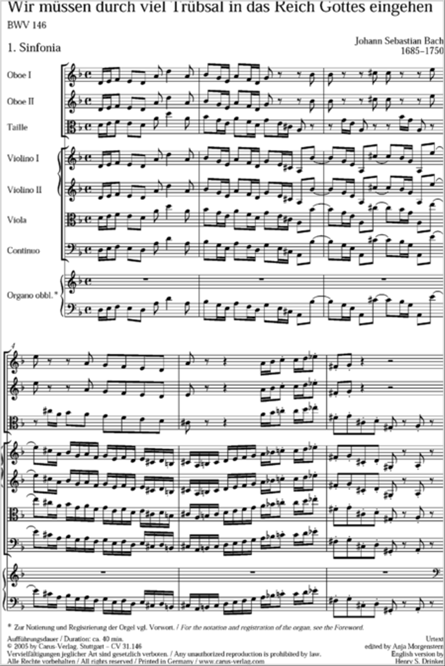 Through bitter tribulation we enter into God's kingdom (Wir mussen durch viel Trubsal in das Reich Gottes eingehen) 4-Part scores gallery preview page 80