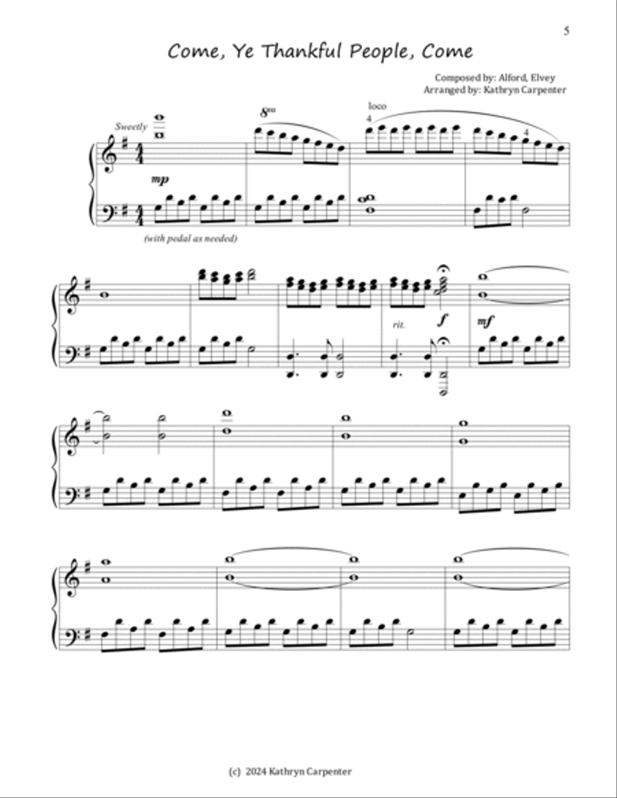 Hymns for Piano: Piano Arrangements (Advanced/Advanced Intermediate) Piano Solo scores gallery preview page 5