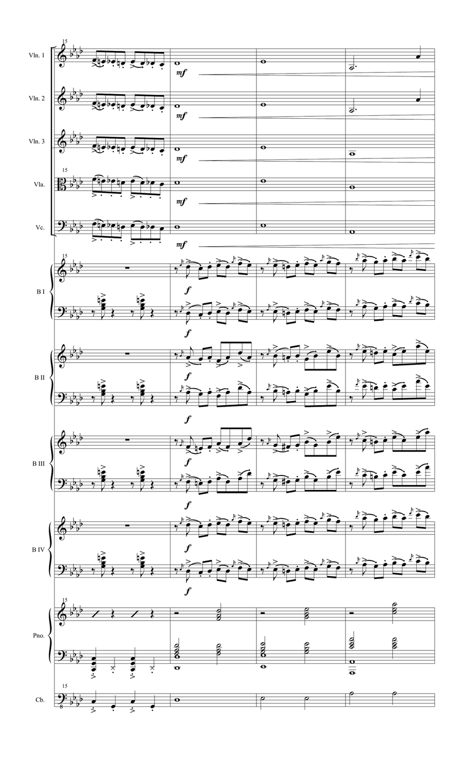 Locura Tanguera (Tango) transcription for orquesta típica - individual parts Full Orchestra scores gallery preview page 4