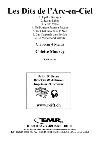 Les Dits de l'Arc-en-Ciel by Colette Mourey Harpsichord - Sheet Music