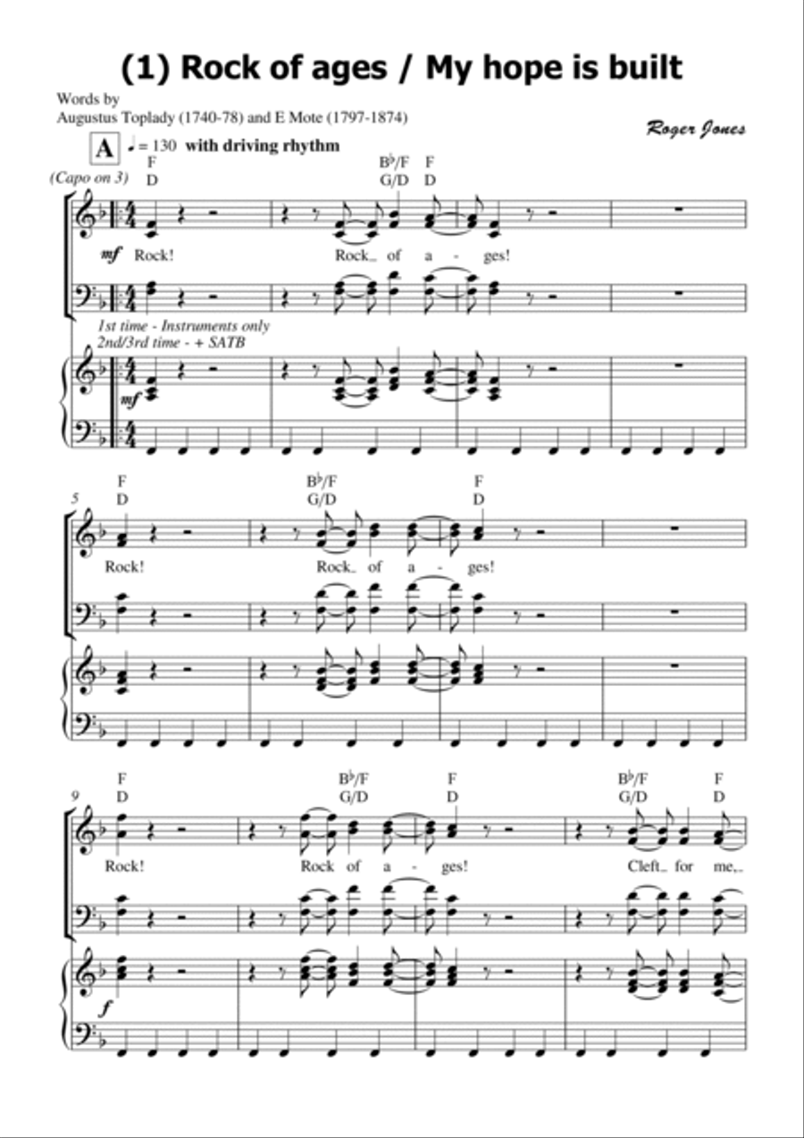 Rock of ages/My hope is built 4-Part scores gallery preview page 2