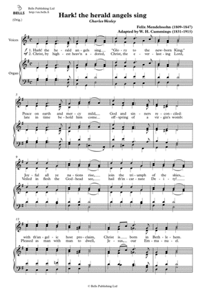 Hark! the herald angels sing (Duet) (Original key. G Major)