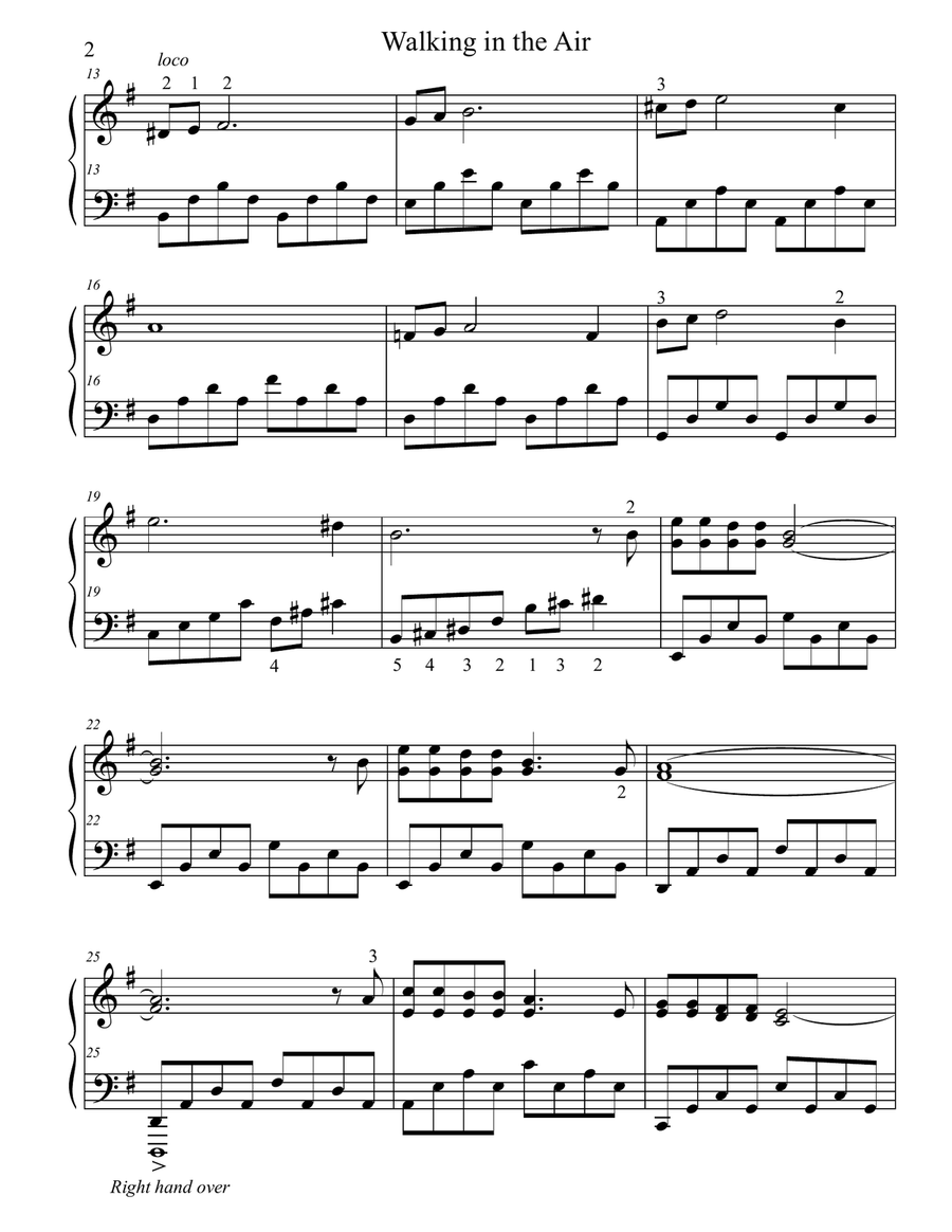 Walking In The Air Piano Solo scores gallery preview page 2