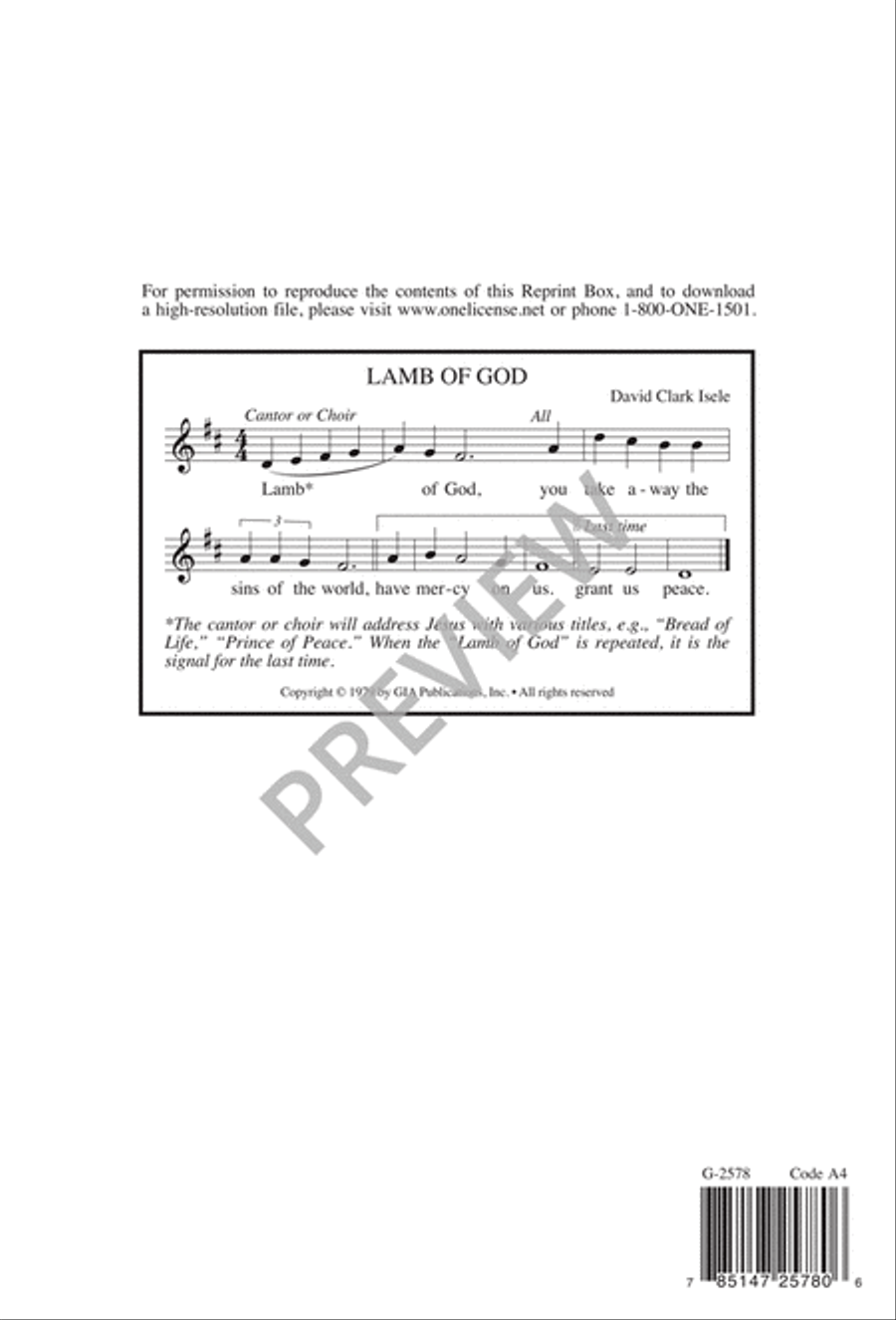 Lamb of God 4-Part scores gallery preview page 5
