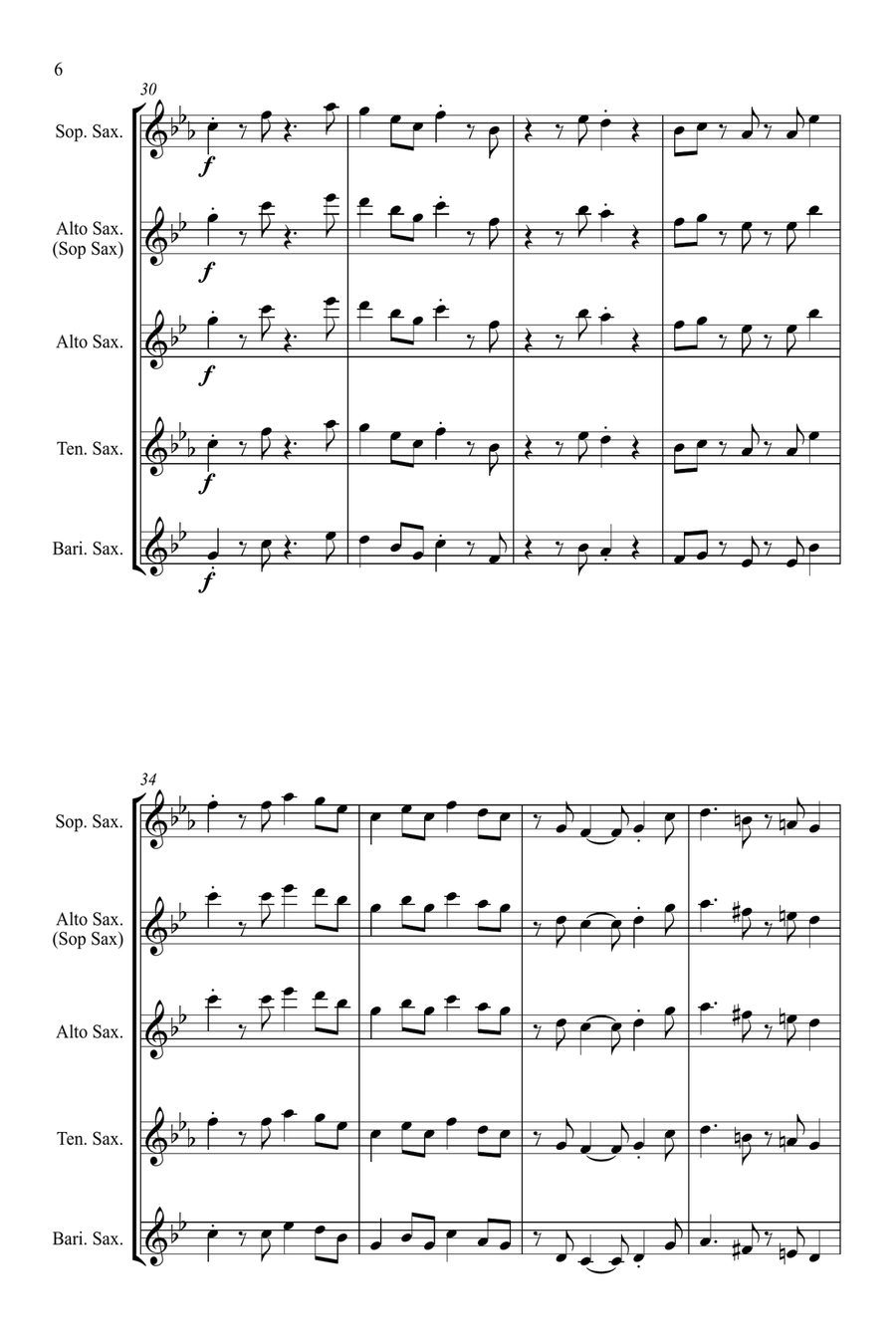 Spain Saxophone Quartet scores gallery preview page 6