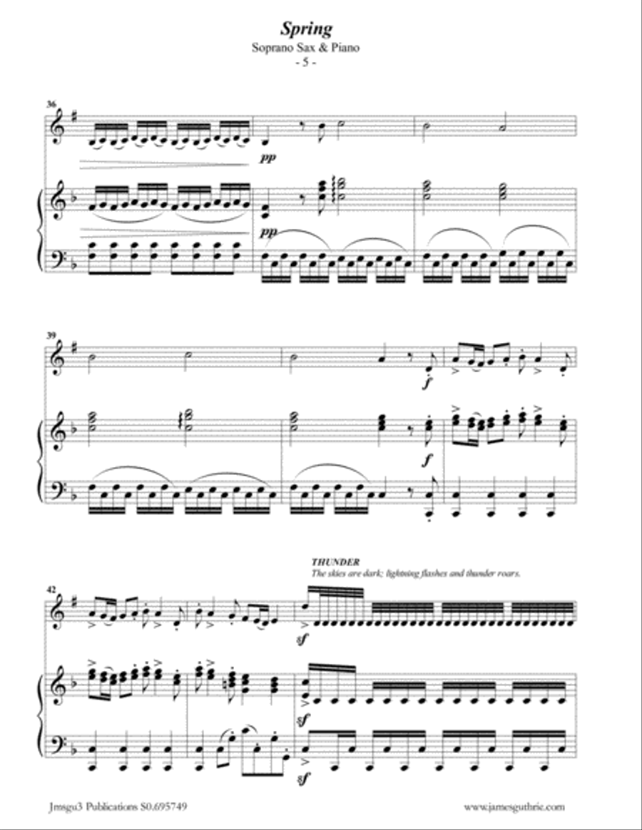 Vivaldi: The Four Seasons Complete for Soprano Sax & Piano Soprano Saxophone scores gallery preview page 5