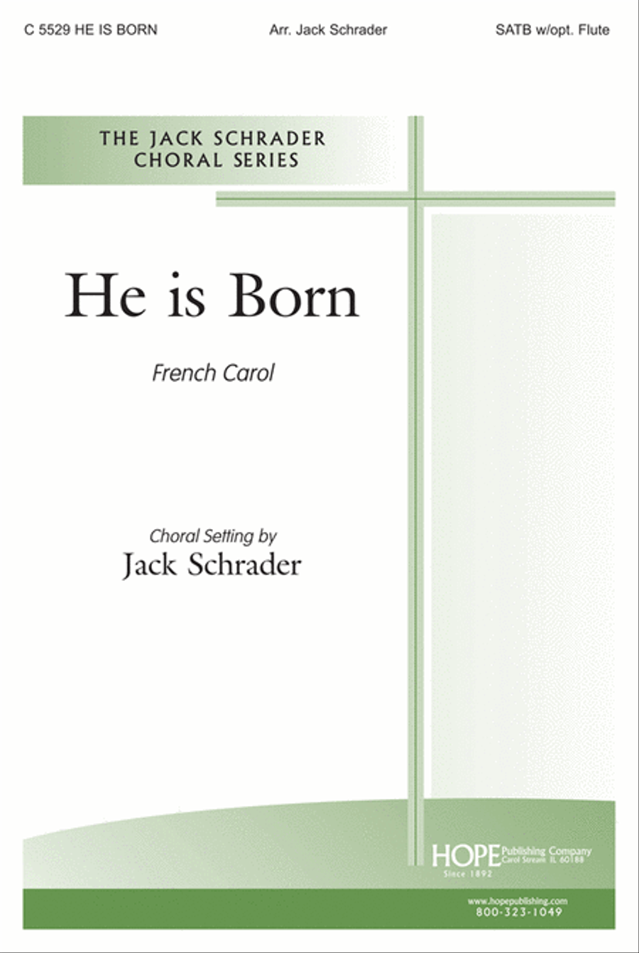 He Is Born 4-Part scores gallery preview page 1