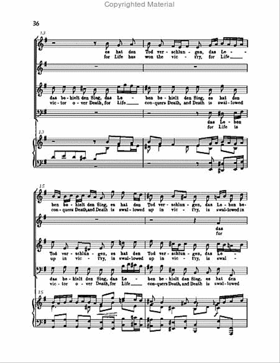 Christ lag in Todsbanden, BWV 4 Choir scores gallery preview page 36