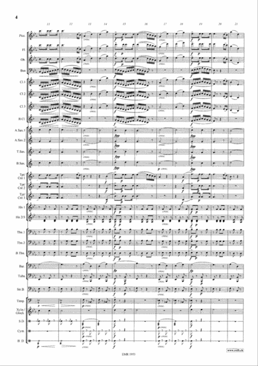 Thunder And Lightning Polka Concert Band scores gallery preview page 5