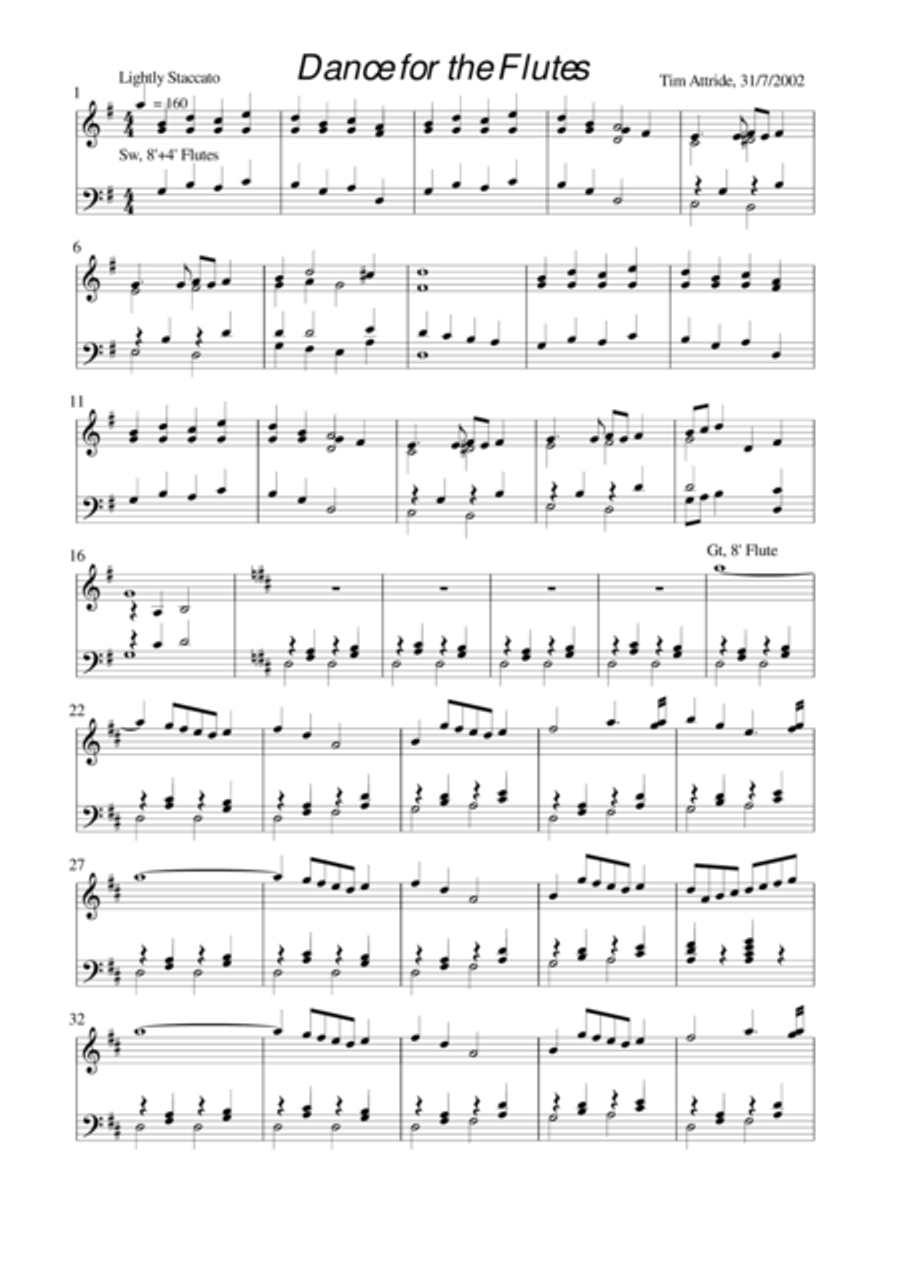 Dance for the Flutes Dance for the Flutes Flute scores gallery preview page 1