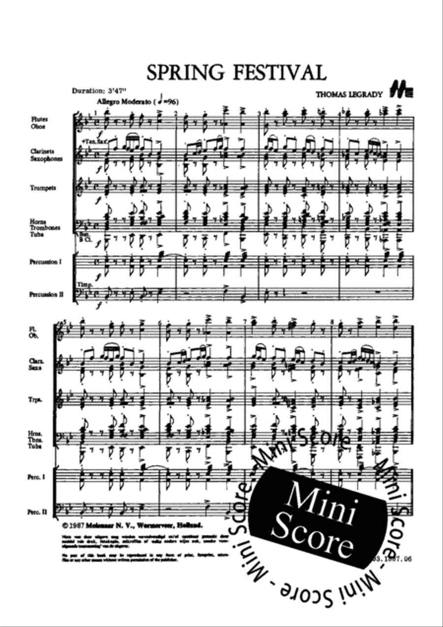 Spring Festival Spring Festival Concert Band scores gallery preview page 3