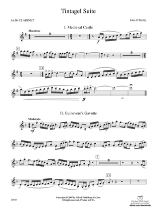Tintagel Suite: 1st B-flat Clarinet
