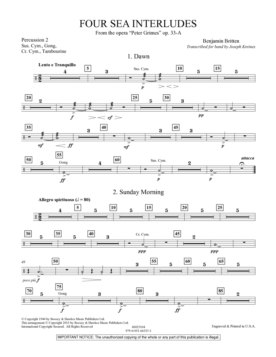 Four Sea Interludes (from the opera 