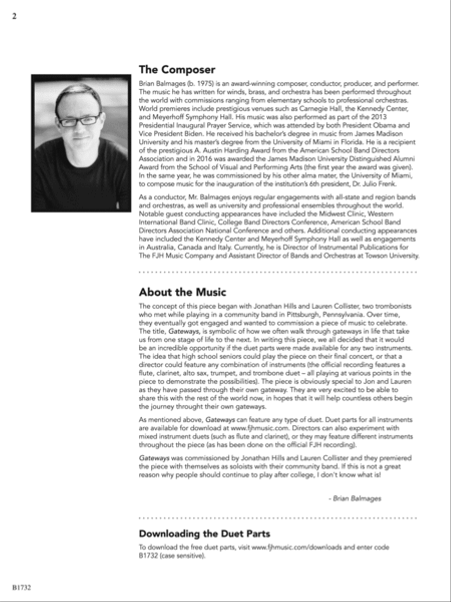 Gateways: Score Concert Band scores gallery preview page 2