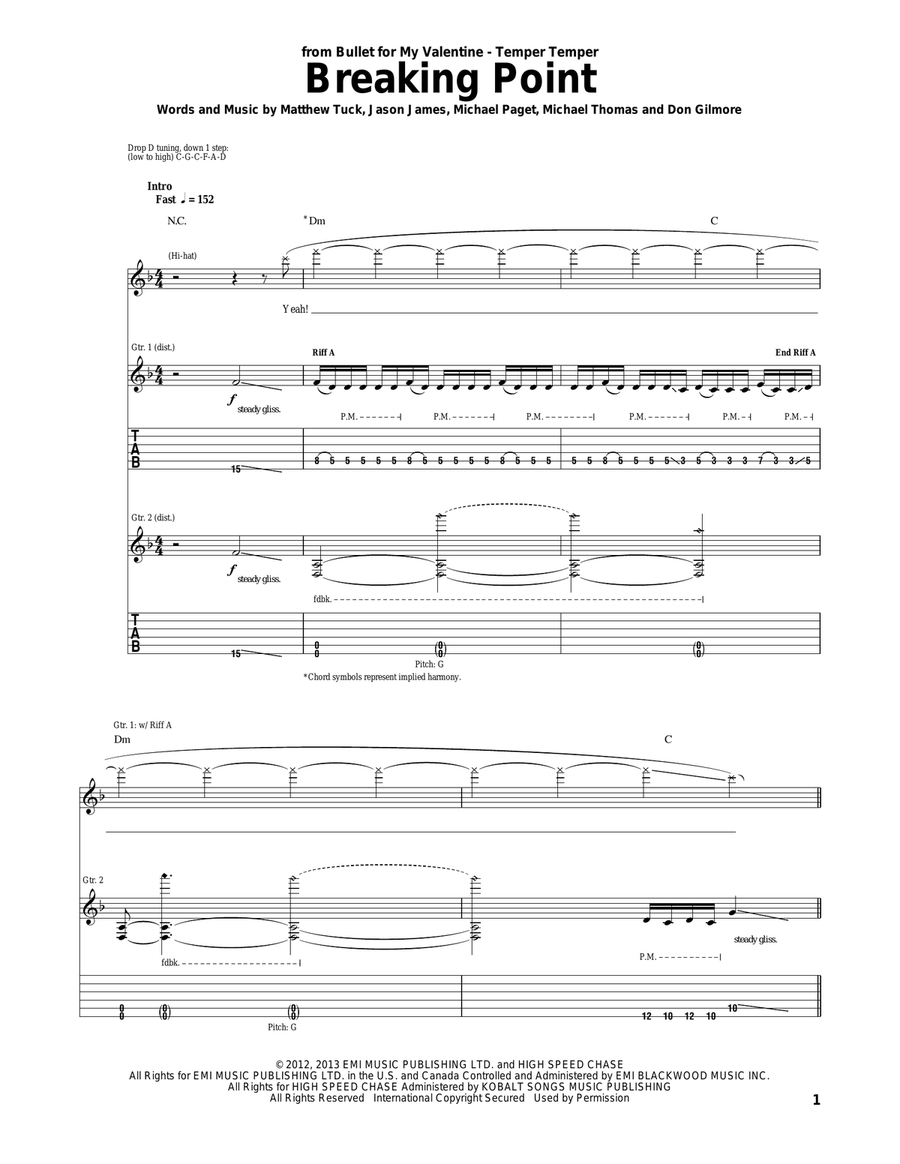 Breaking Point Breaking Point Acoustic Guitar scores gallery preview page 1