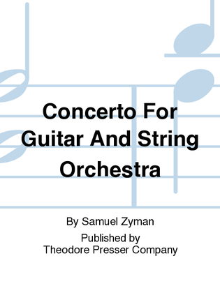 Book cover for Concerto for Guitar and String Orchestra