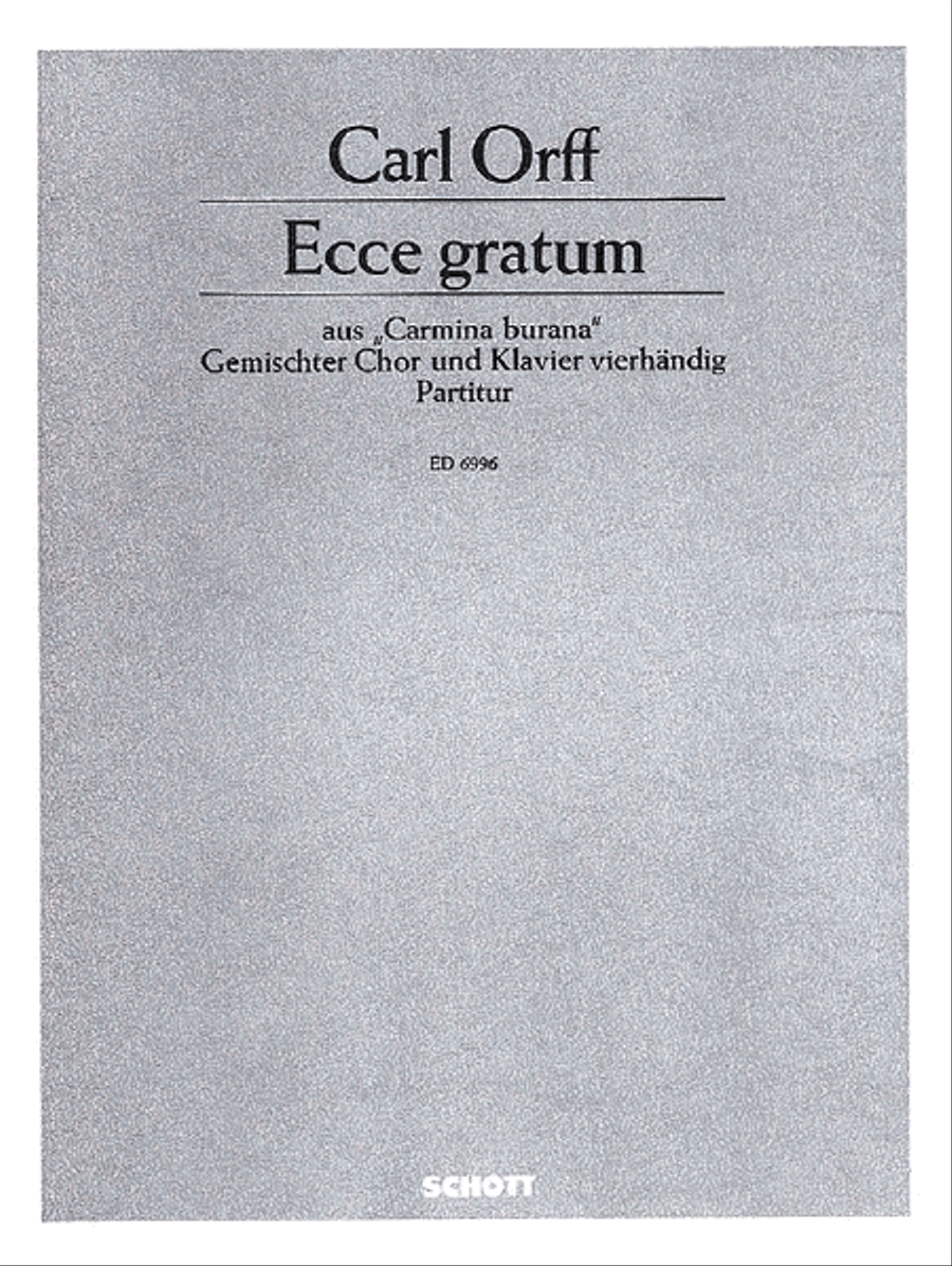 Ecce Gratum (carmina Burana) 2pf Sc 4-Part scores gallery preview page 1