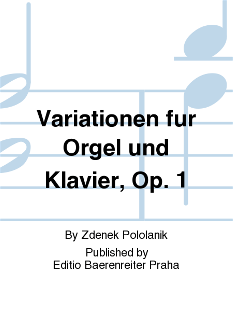 Variationen für Orgel und Klavier, op. 1 Organ scores gallery preview page 1
