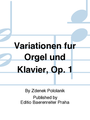 Book cover for Variationen für Orgel und Klavier, op. 1