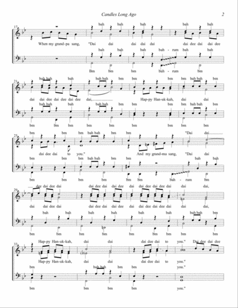 Candles Long Ago SSAA scores gallery preview page 2