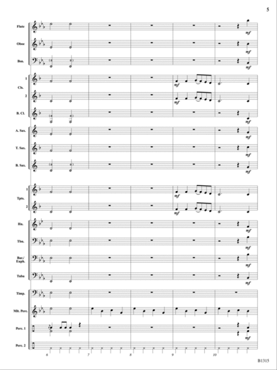 The Night Before Christmas (for Narration and Band): Score Concert Band scores gallery preview page 5