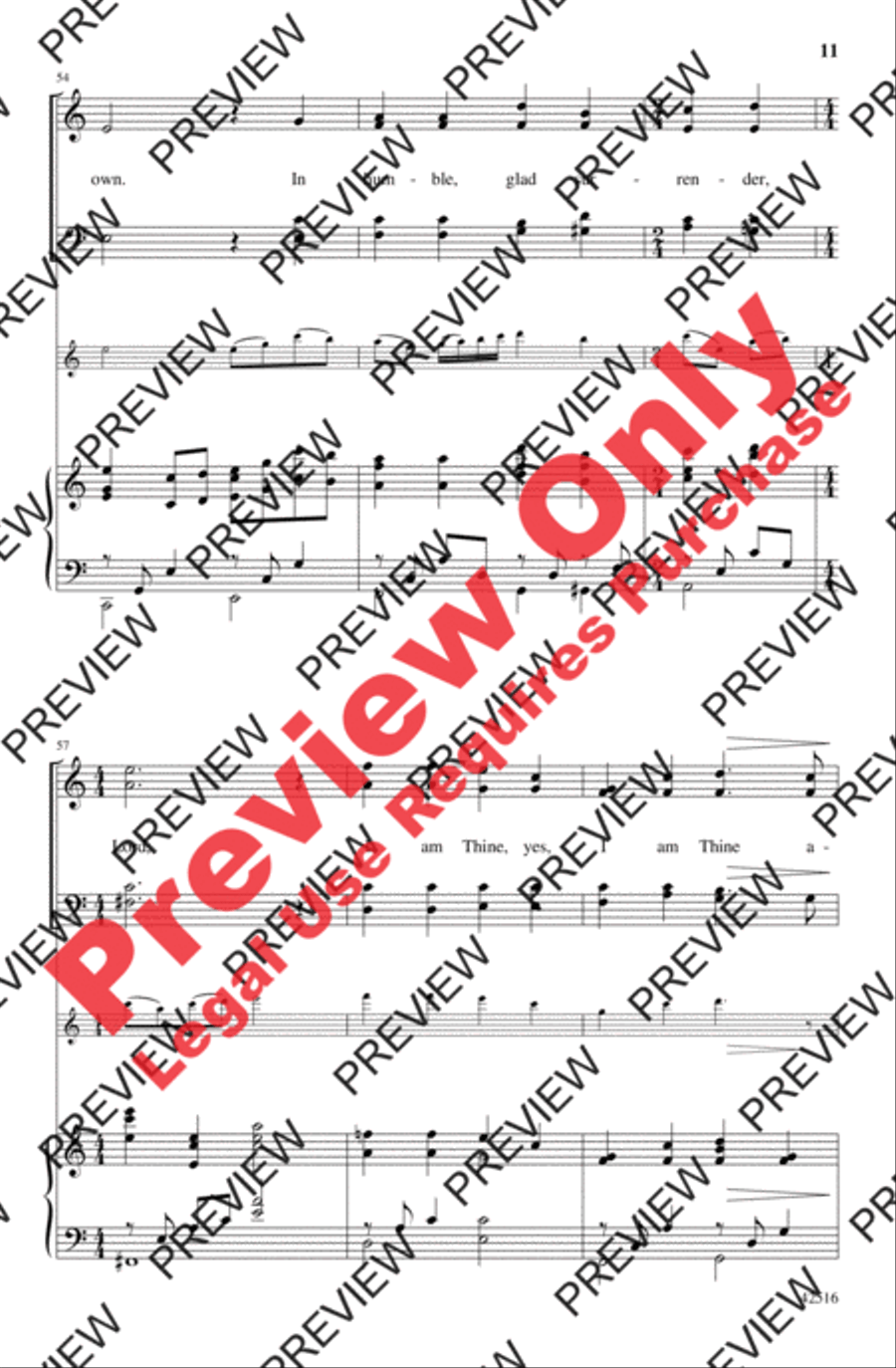 Speak, Lord, in the Stillness 4-Part scores gallery preview page 11