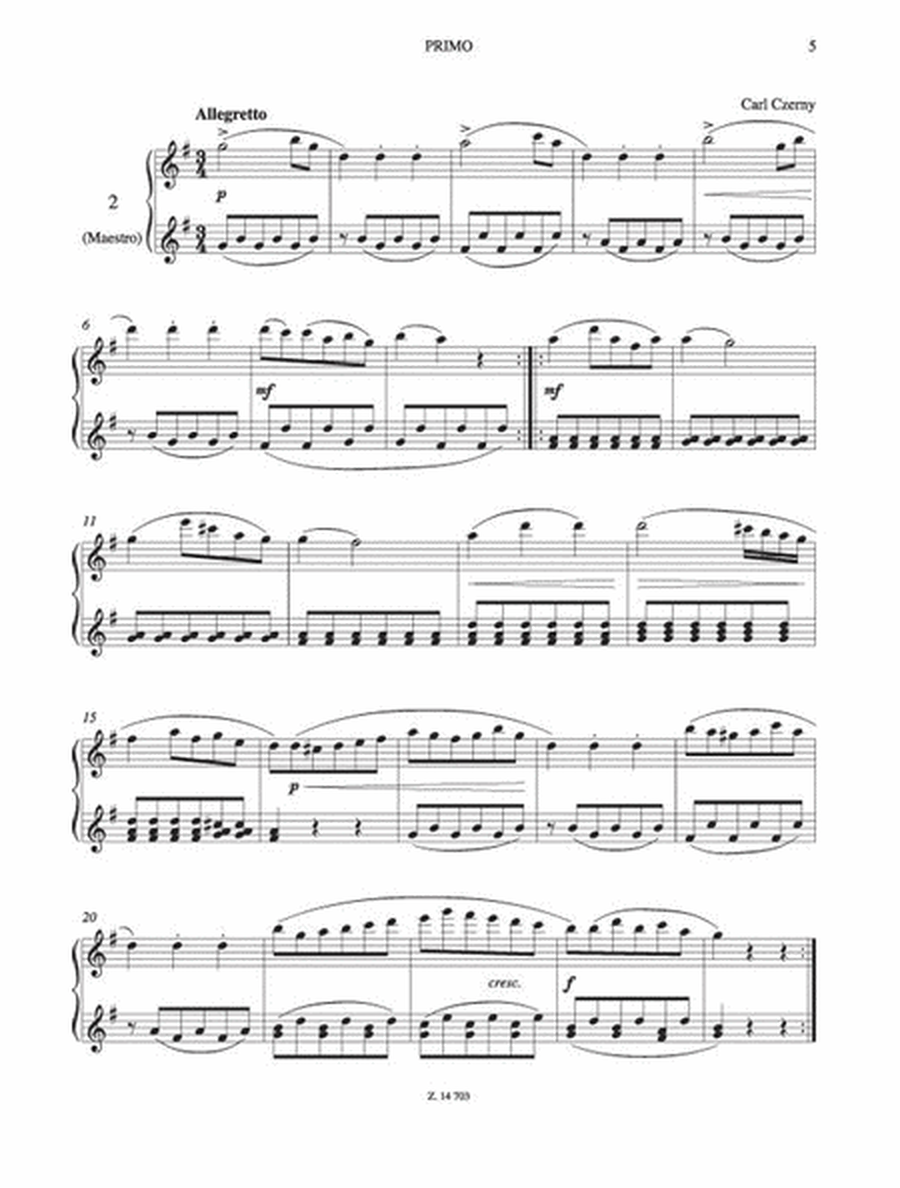 Maestro e scolaro - vierhändige Etüden für Klavier
