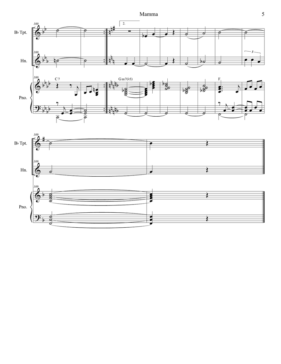 Mama (mamma) Brass Duet scores gallery preview page 5