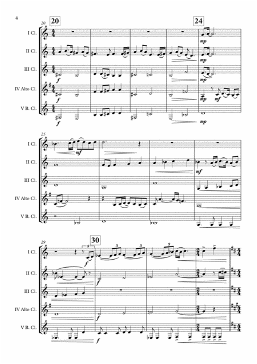 I See You (Theme From Avatar) Clarinet Choir scores gallery preview page 5