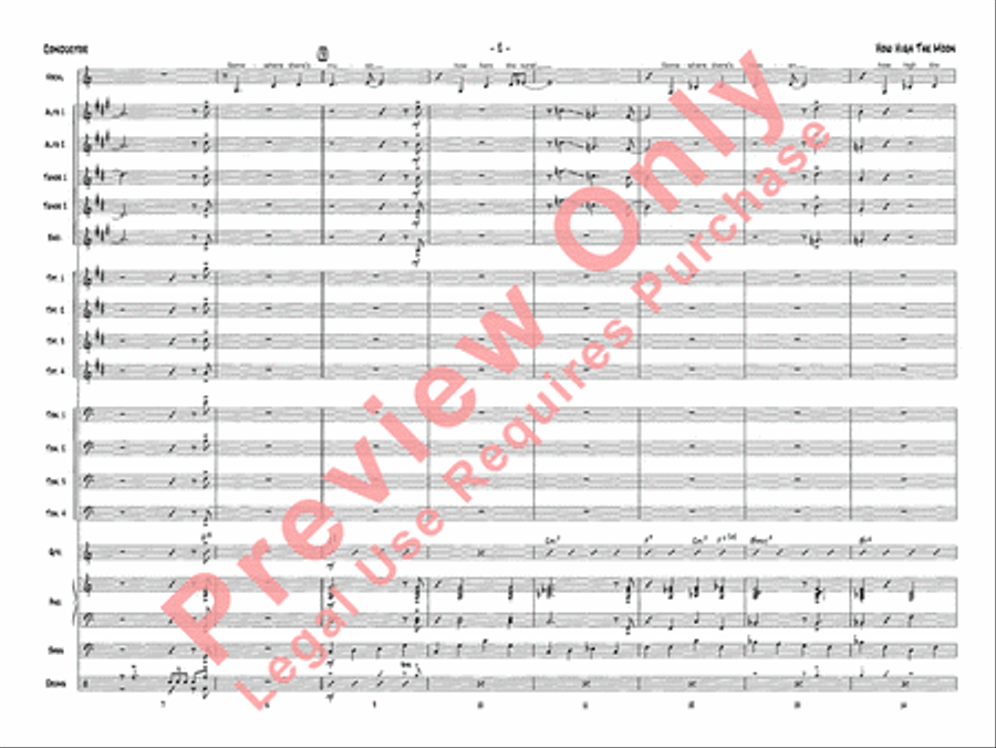 How High the Moon How High the Moon Jazz Ensemble scores gallery preview page 17