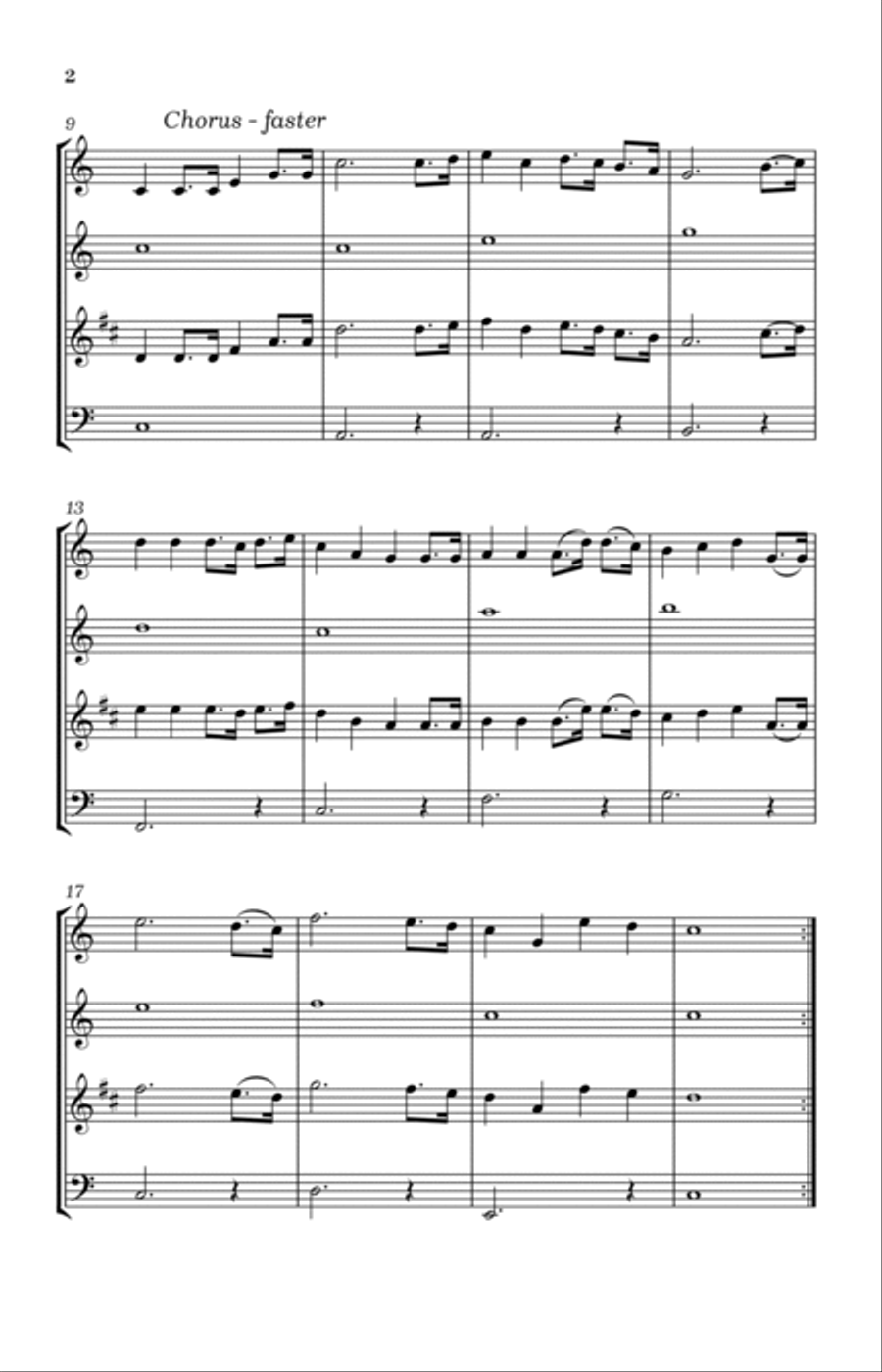 Christ Arose Woodwind Quartet scores gallery preview page 2
