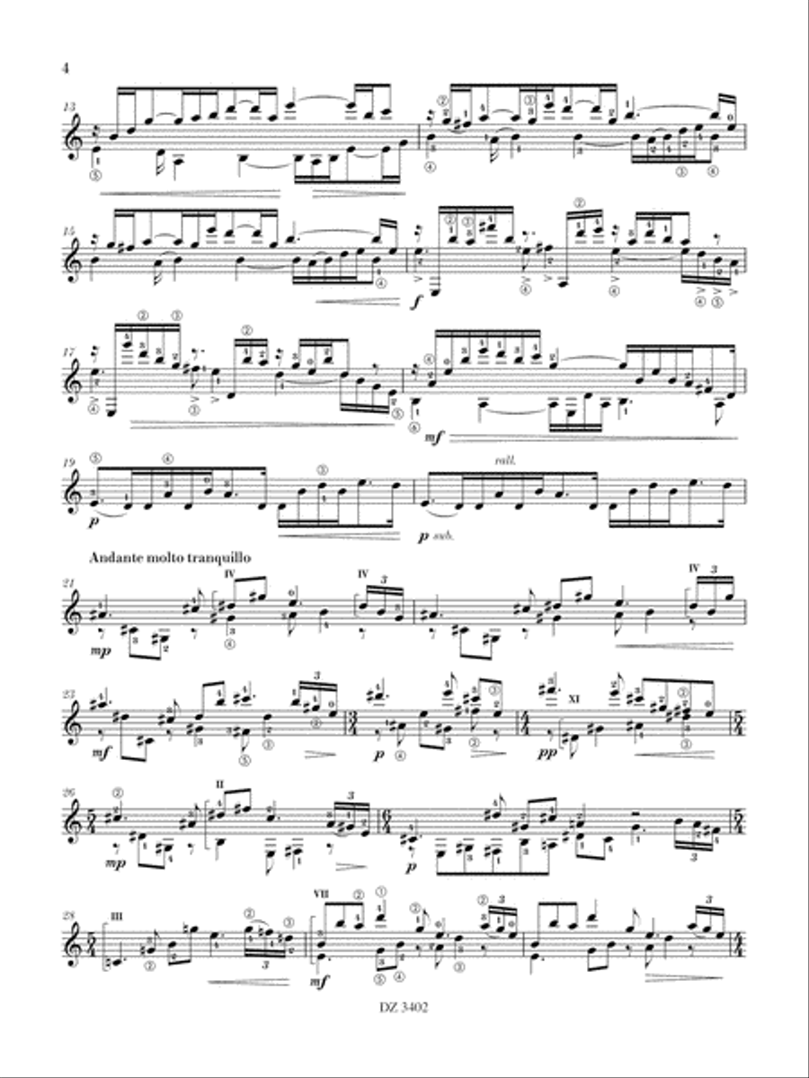 Sardegna Classical Guitar scores gallery preview page 4