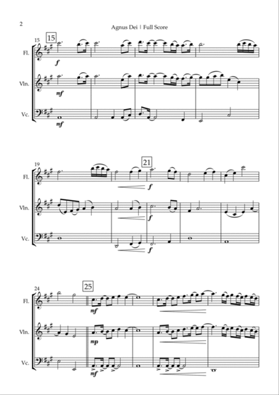 Agnus Dei Flute scores gallery preview page 2