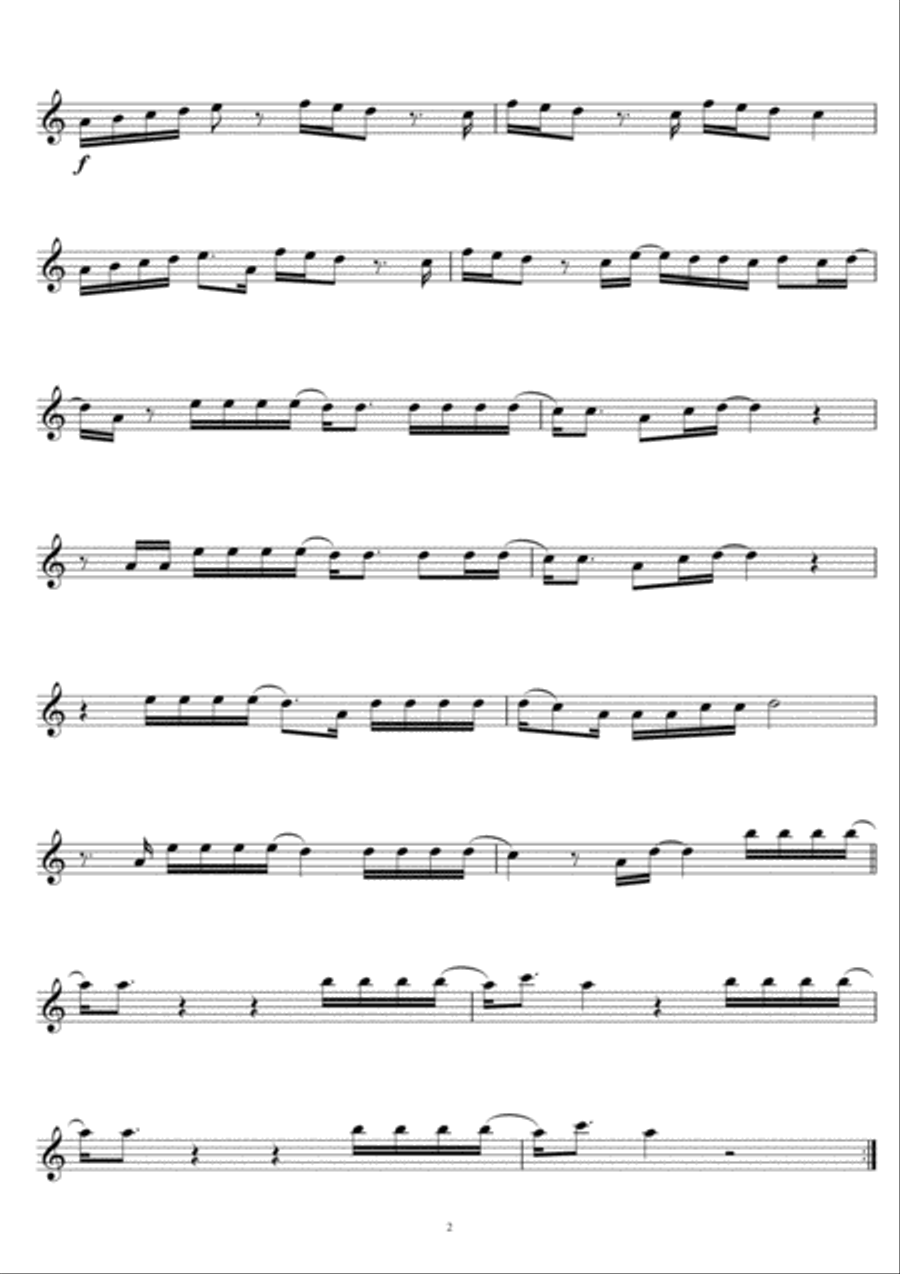 Cry Me A River Flute Solo scores gallery preview page 2