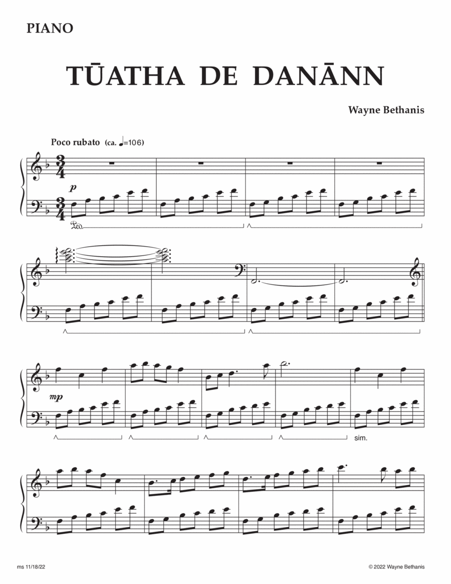Tūatha De Danānn Part scores gallery preview page 1