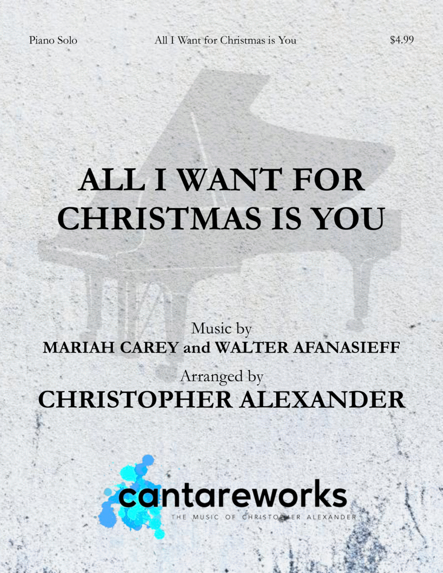 All I Want For Christmas Is You Piano Solo scores gallery preview page 1