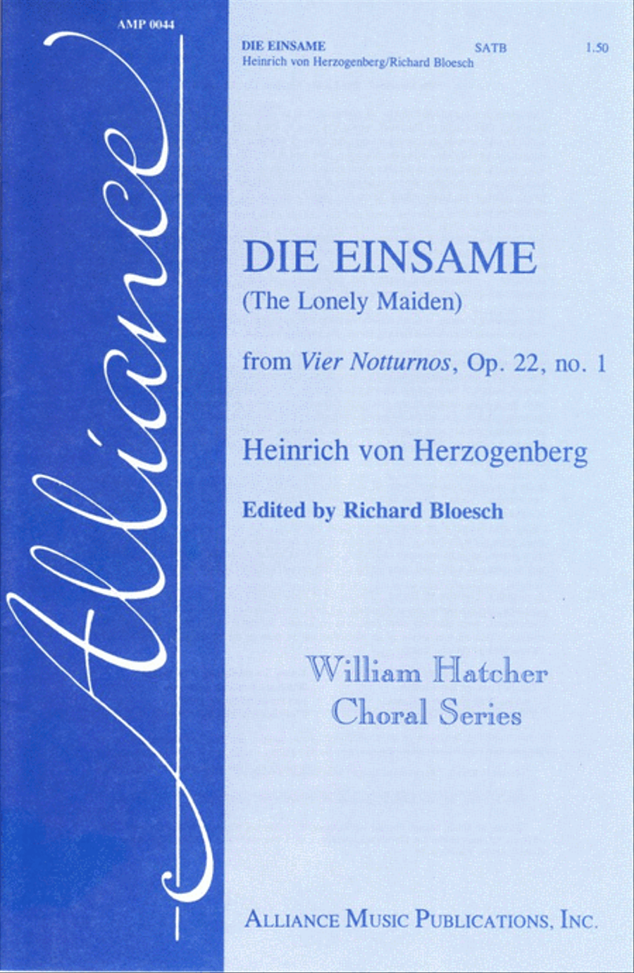 Die Einsame (from Vier Notturnos, Op. 22, no. 1) 4-Part scores gallery preview page 1