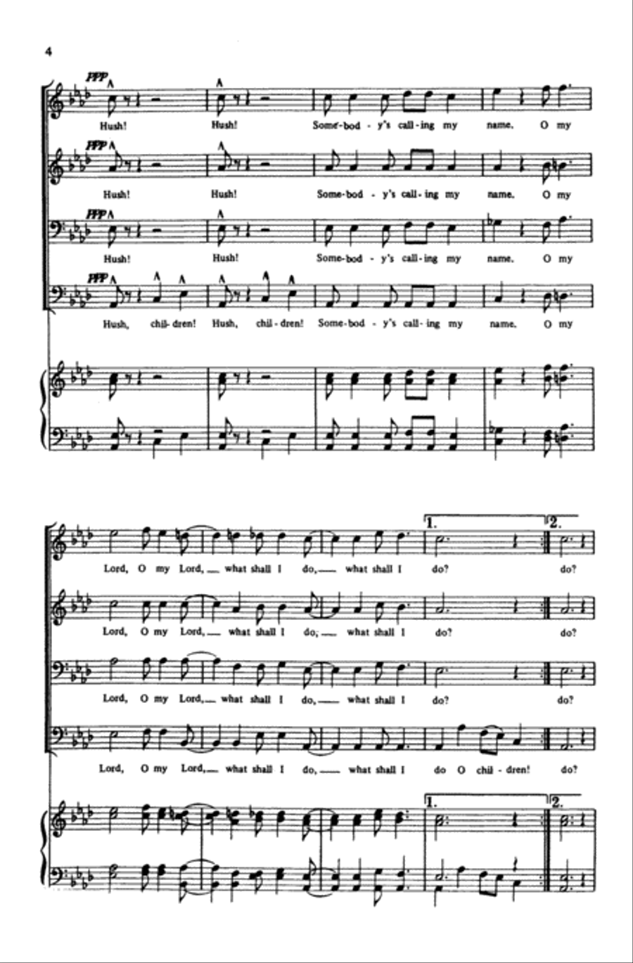 Somebody's Calling My Name Men's Choir scores gallery preview page 13