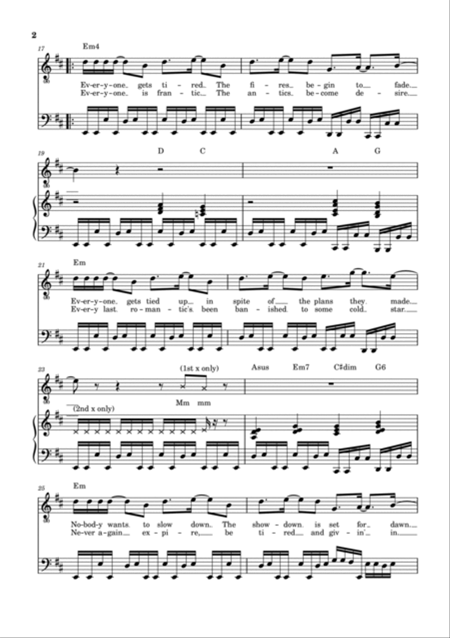 Raging Waters Piano, Vocal, Guitar scores gallery preview page 3