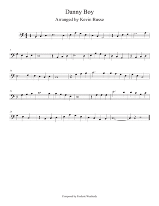 Danny Boy (Easy key of C) - Trombone