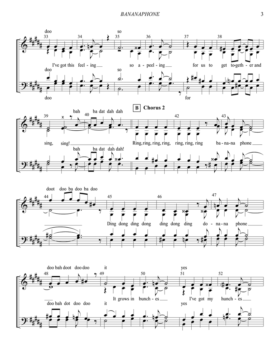 Bananaphone 4-Part scores gallery preview page 4